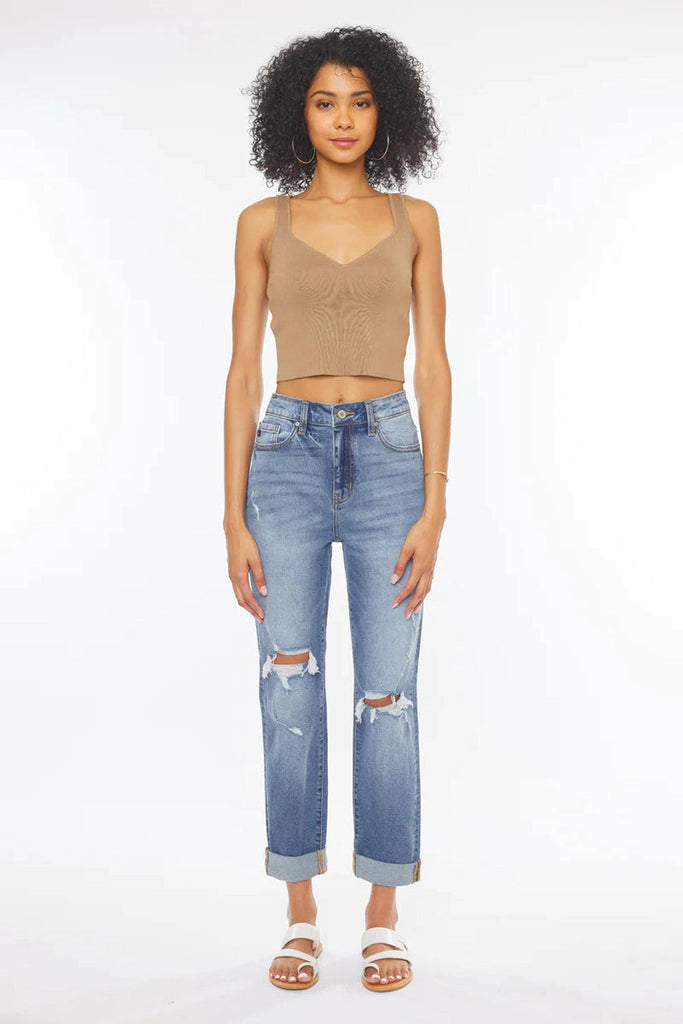 My Greatest Distraction Mid-Rise Distressed Tomboy Jeans (Medium