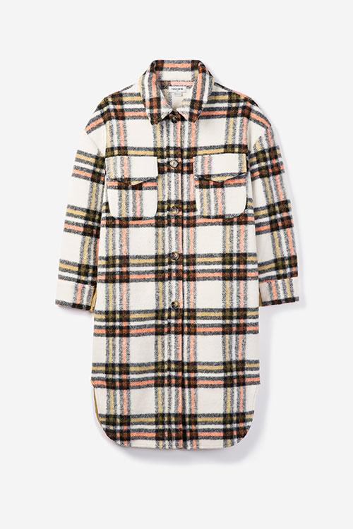 Cream check shop jacket